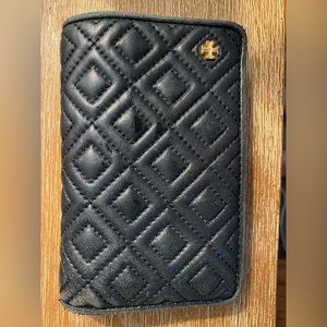 Tory Burch Quilted Black Leather Wallet